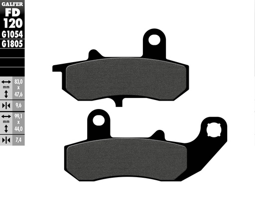 [FD120G1054] BALATA TRASERA GALFER FD120G1054 (SEMI - METALICA)