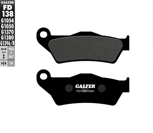 [FD138G1054] BALATA DELANTERA GALFER FD138G1054 (SEMI - METALICA)