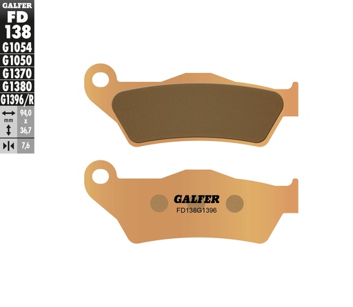 [FD138G1396] BALATA DELANTERA GALFER [FD138G1396]