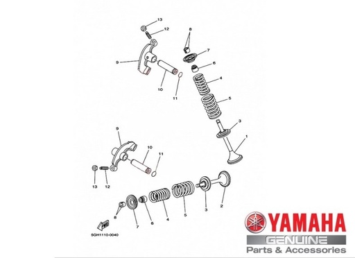 [5GH1212100] VALVULA DE ESCAPE YAMAHA YFM400AN