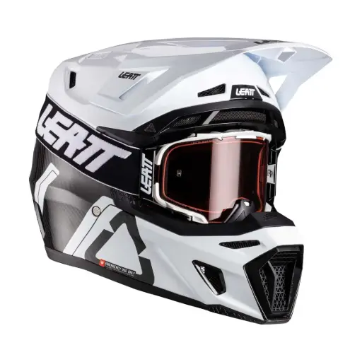 KIT LEATT CASCO MOTO 9.5 CARBON Y GOGGLES IRIZ 6.5