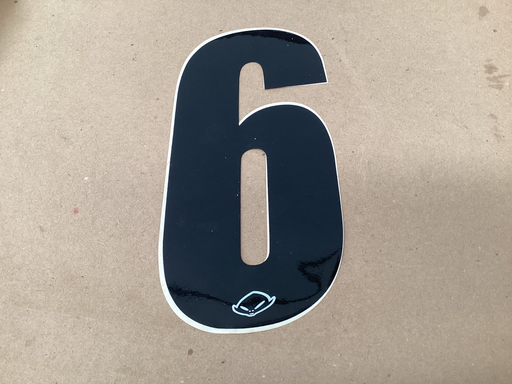 [06UFO] NÚMERO 6 PARA MOTO NEGRO