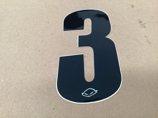 [03UFO] NÚMERO 3 PARA MOTO NEGRO
