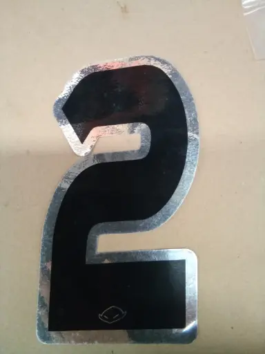 [N2UFO] NÚMERO 2 PARA MOTO NEGRO/PLATA 