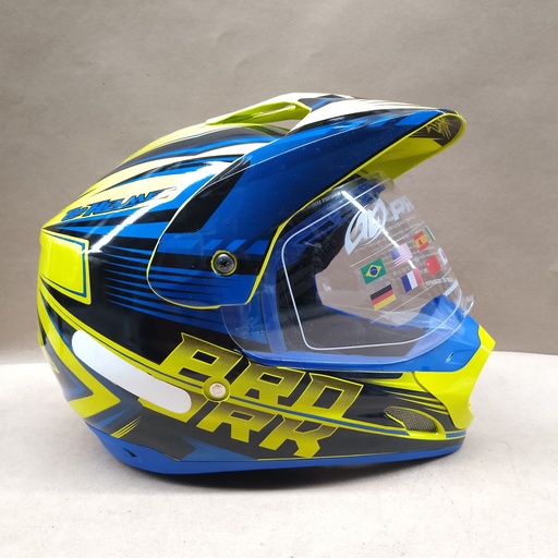 [CAP-484AMAZ] CASCO CROSS TH1 VISION ADVENTURE AMARILLO/AZUL PRO TORK