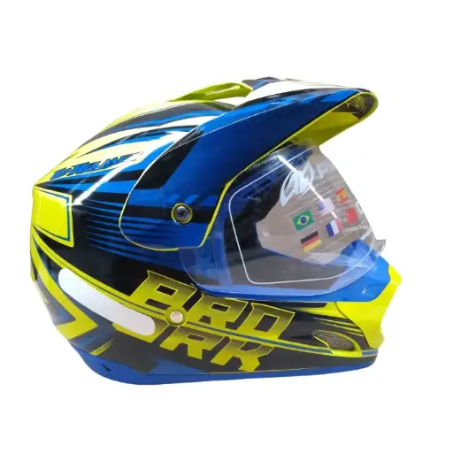 [CAP-484AMAZ] CASCO CROSS TH1 VISION ADVENTURE AMARILLO/AZUL PRO TORK