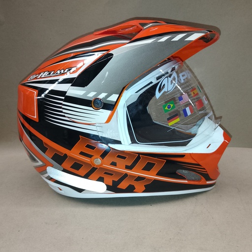 [CAP-484LRBC] CASCO CROSS TH1 VISION ADVENTURE NARANJA/BLANCO PRO TORK 
