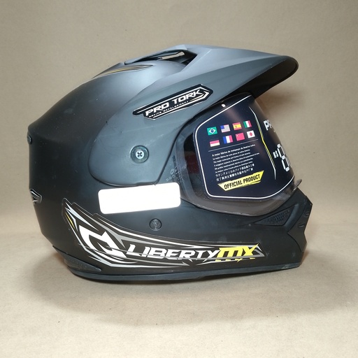 [CAP-151PTF] CASCO LIBERTY MX PRO VISION NEGRO MATE PRO TORK 