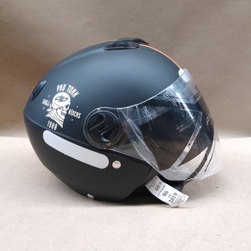 [CAP-436PTLRF] CASCO PROTORK NEW ATOMIC SKULL RIDERS NEGRO/NARANJA MATE