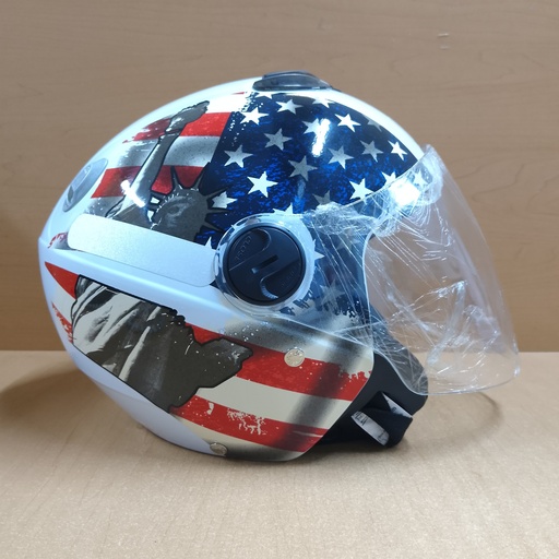 [CAP-347VMAZ] CASCO NEW ATOMIC USA ROJO/AZUL PRO TORK 