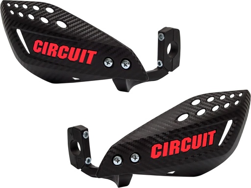 [PM061-2DA] PROTECTOR DE MANO CIRCUIT VECTOR NAILON CARBONO/ROJO FLUOR